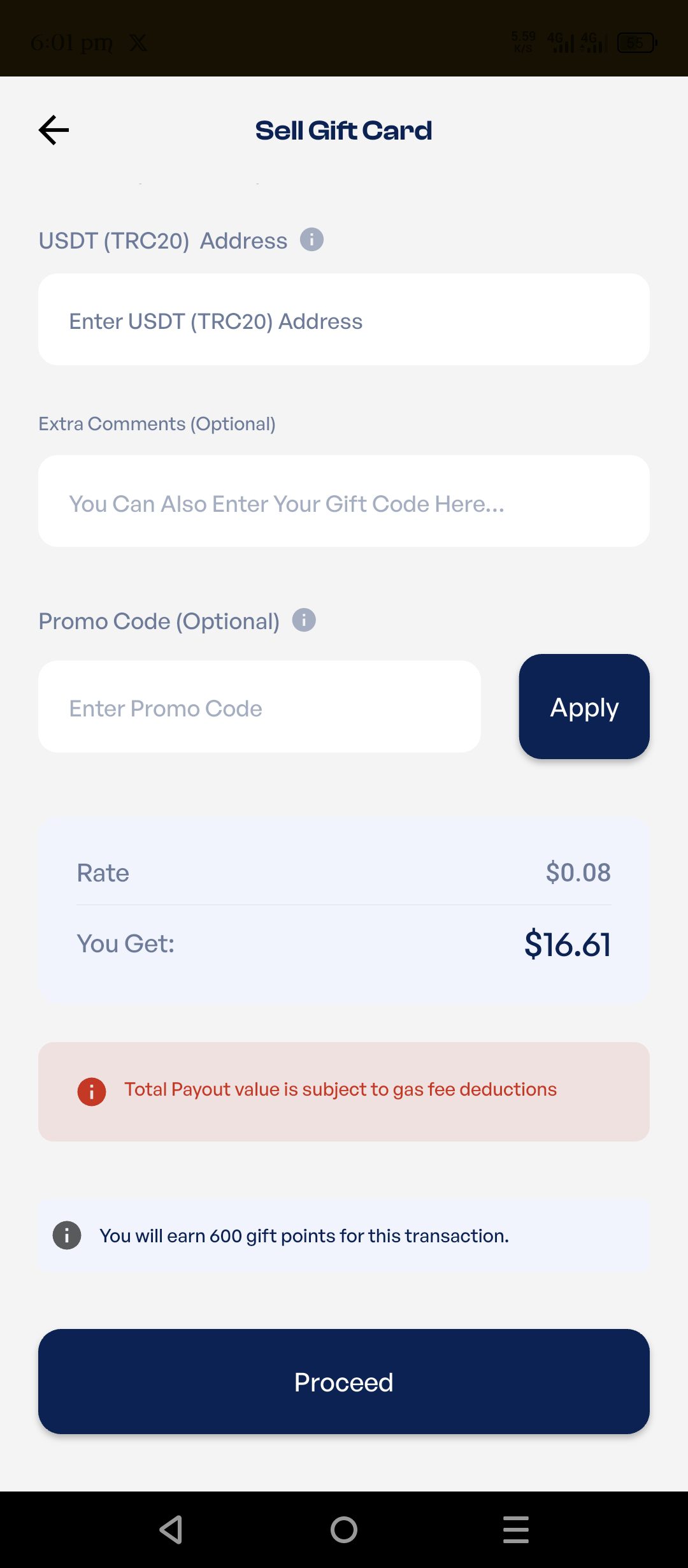 Sell. Amazon gift card for USDT on Prestmit