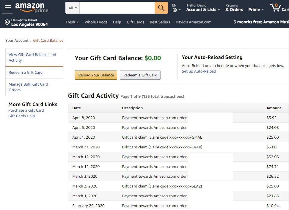 How to check Amazon gift card balance 