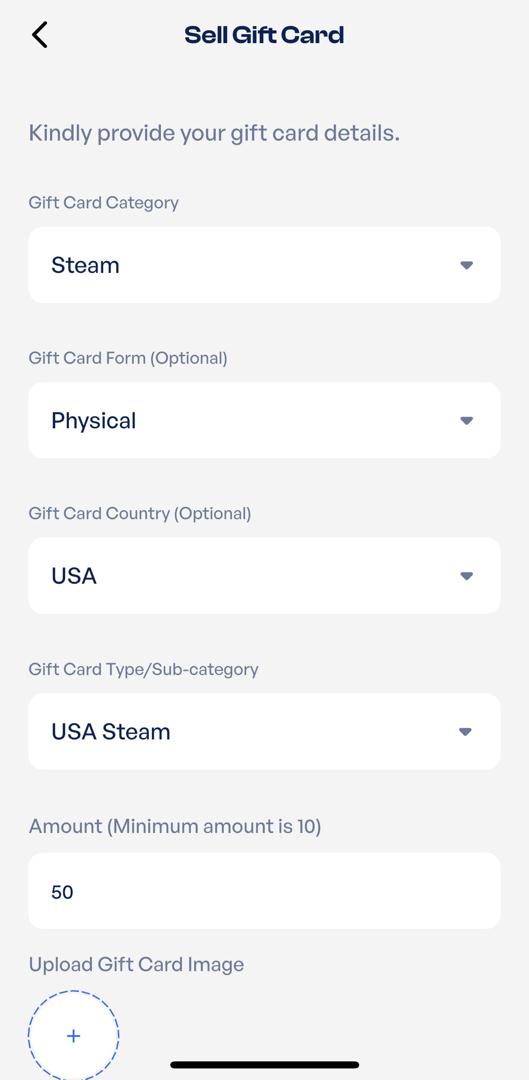 Redeem Steam gift cards for crypto 