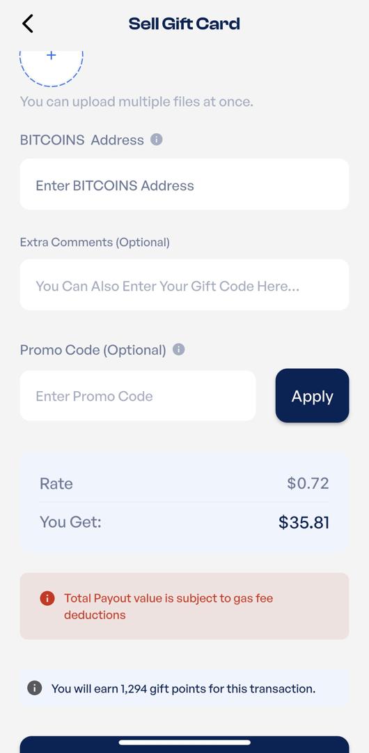 Redeem Steam gift cards for crypto 
