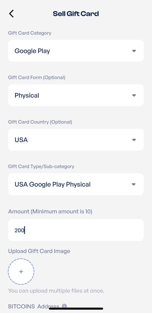 How to exchange Google Play gift card for Bitcoin 