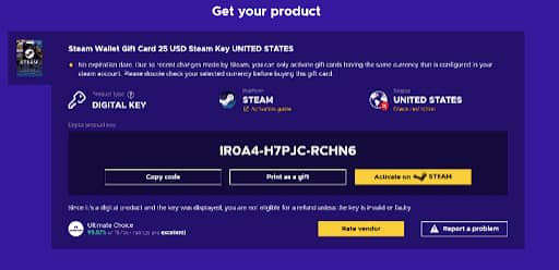 Pictures of Steam gift cards