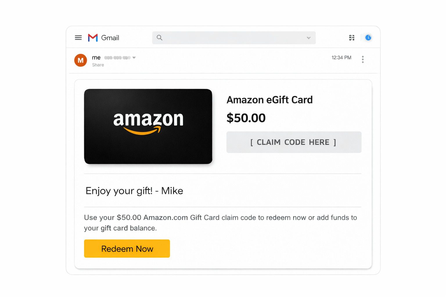Different pictures of Amazon gift card 