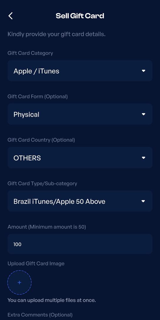 Sell Brazil iTunes gift card 