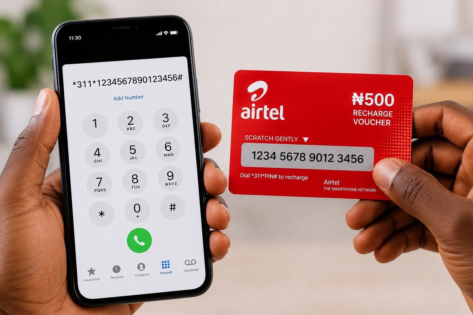 USSD recharge code to load an Airtel card in Nigeria