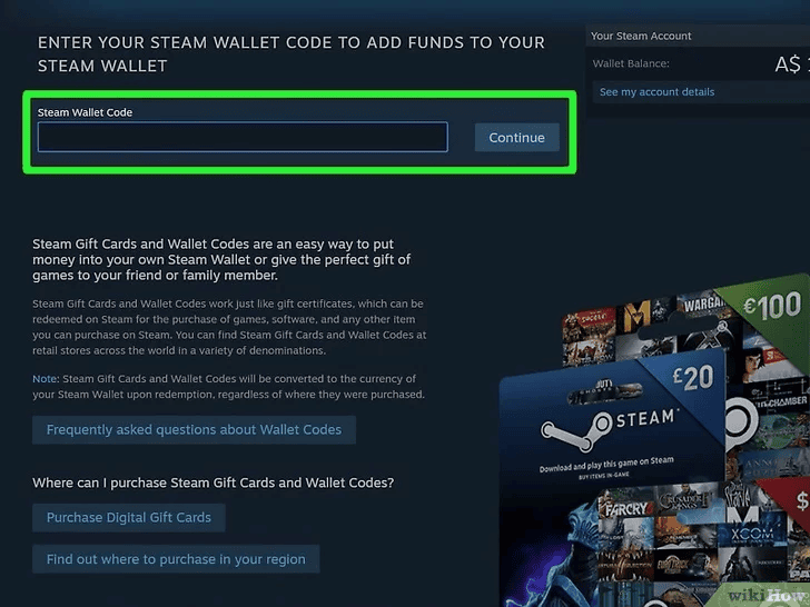 Steam gift card