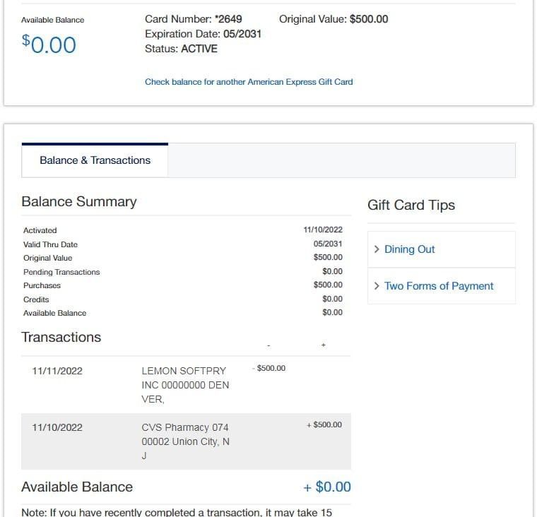 How to fix American Express gift card errors
