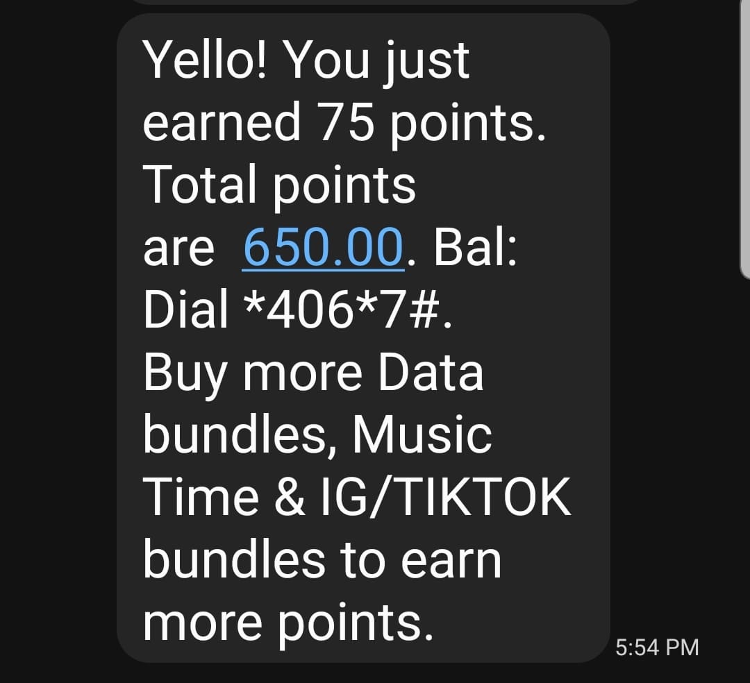 Convert MTN points to data