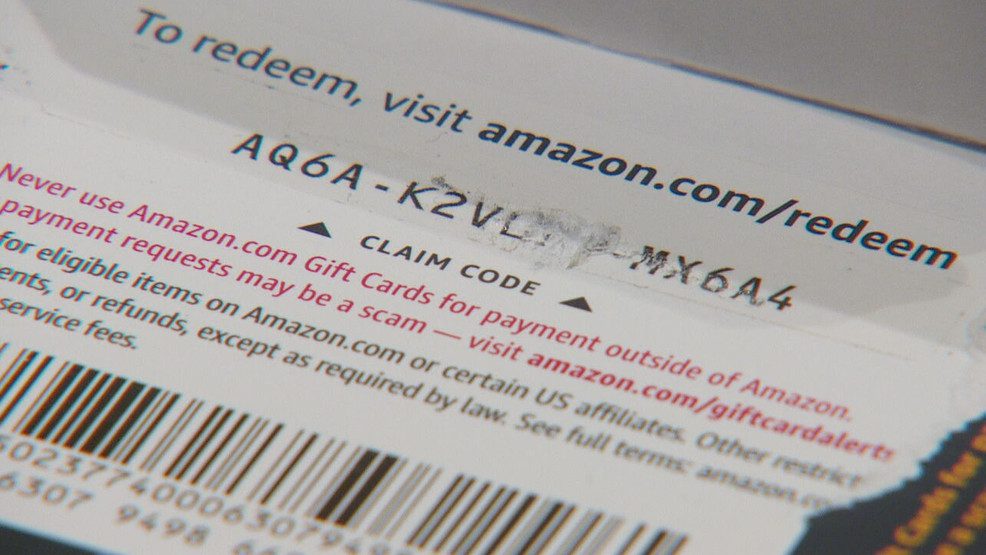 Scratched gift card