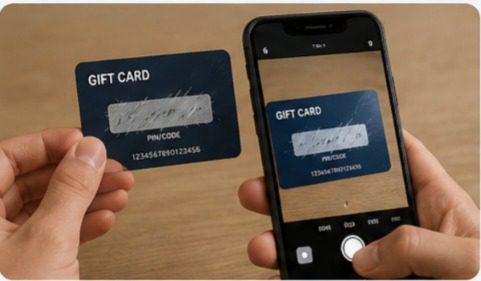 Scratched gift card