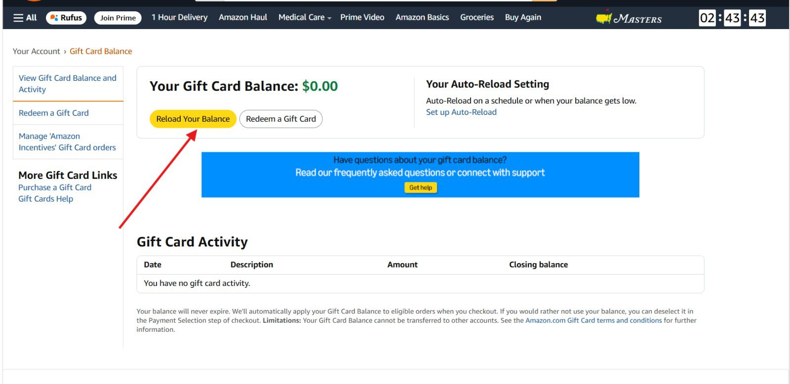 How to use Vanilla gift card on Amazon