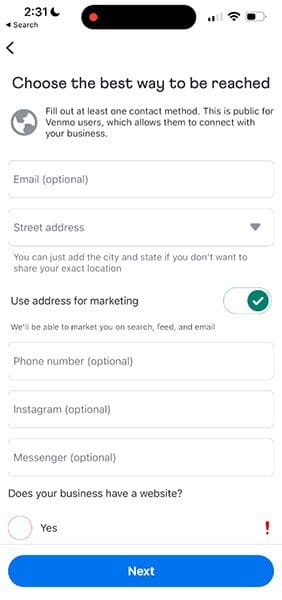 How to set up a Venmo account for business