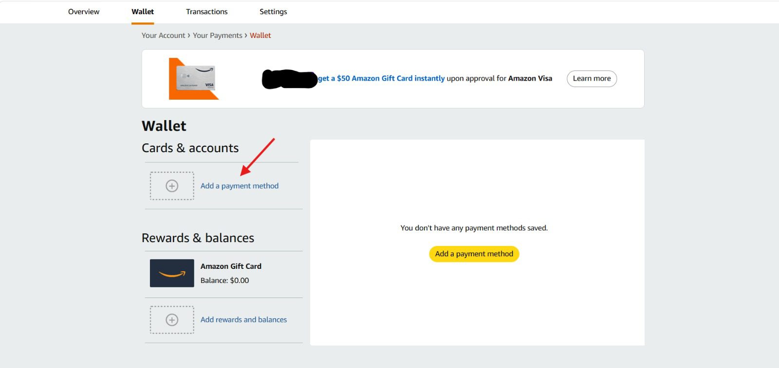 How to use American Express gift card on Amazon 