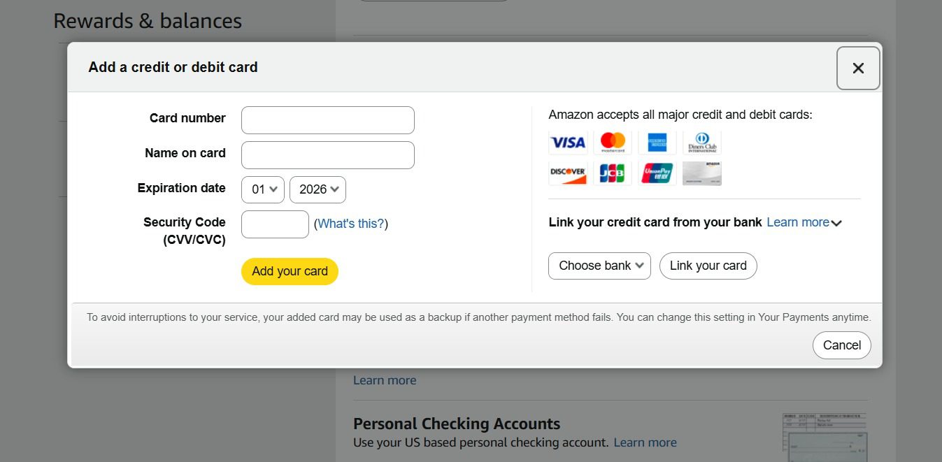 How to use American Express gift card on Amazon 