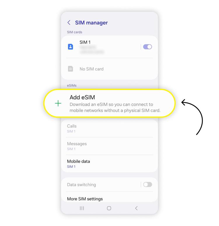 Set up eSIM on Android 