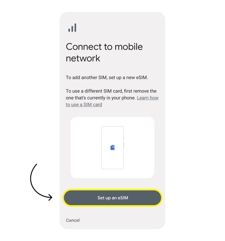 Set up eSIM on Android 