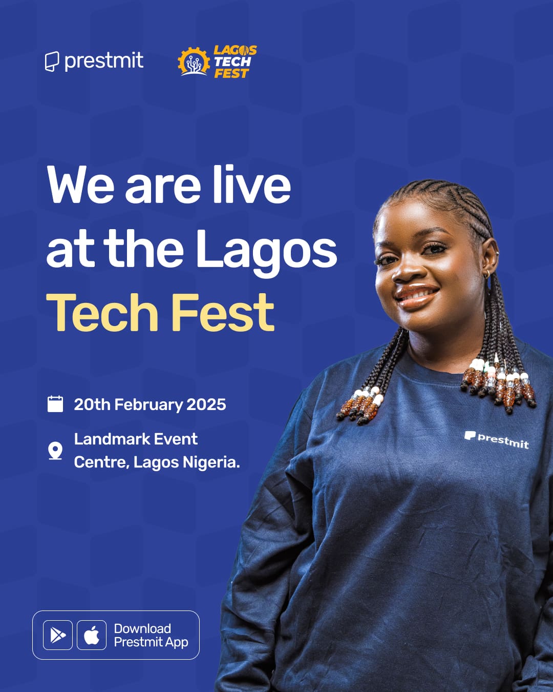 Prestmit at Lagos Tech Fest, February 2025.