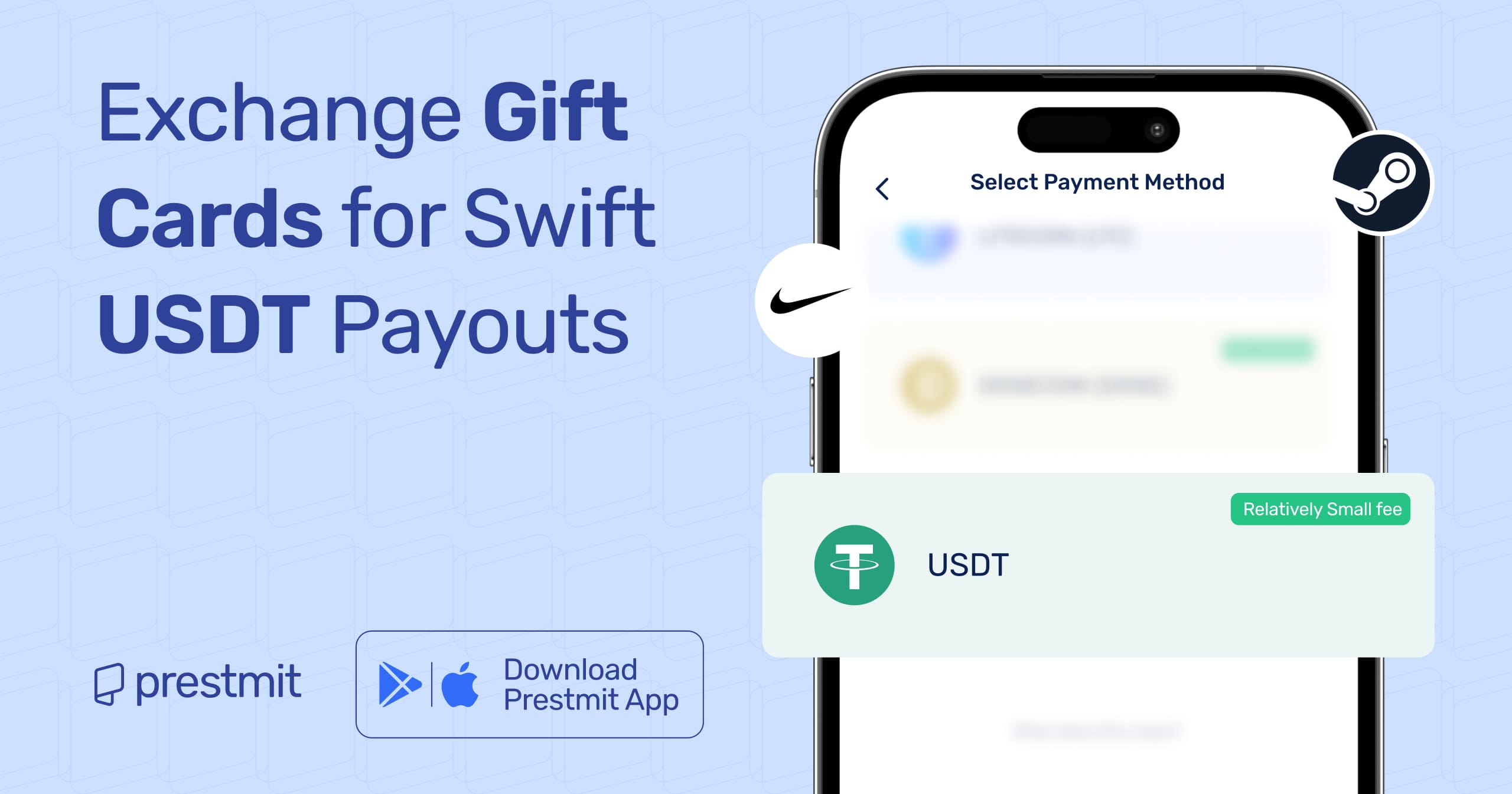 Buy USDT with Gift Card | Convert Gift Cards To USD - Prestmit