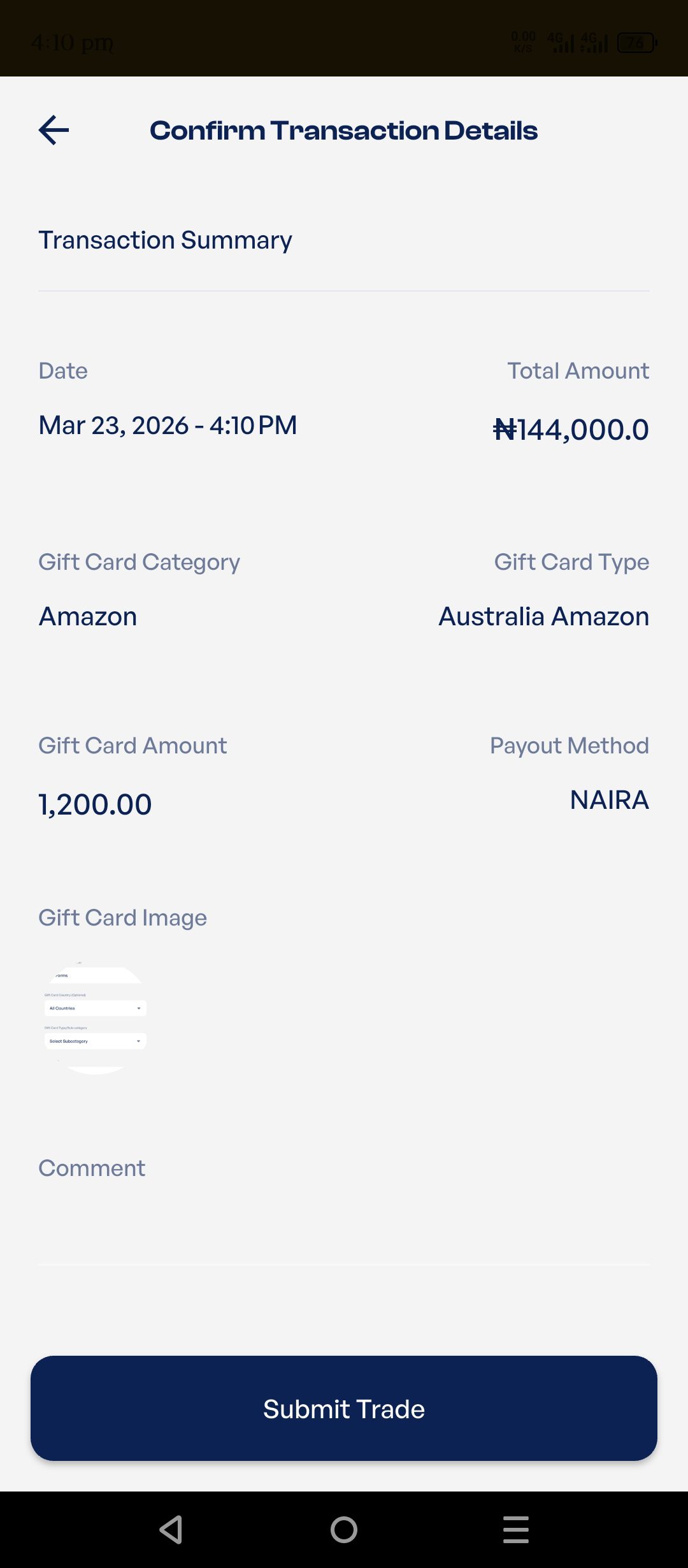 Sell any gift card to Naira in 3 minutes 