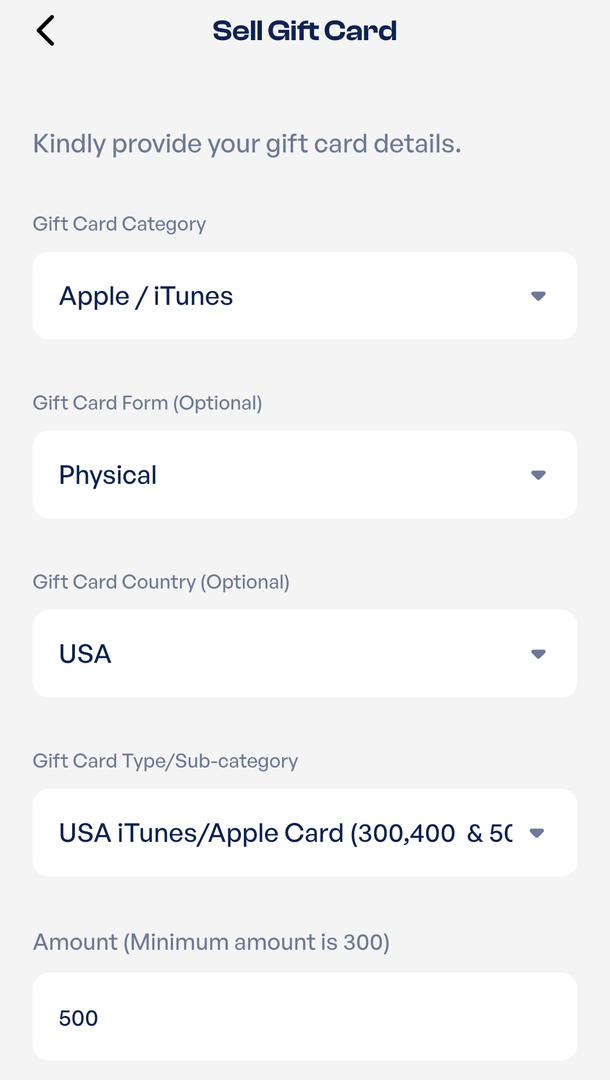 $500 iTunes gift card in Naira 