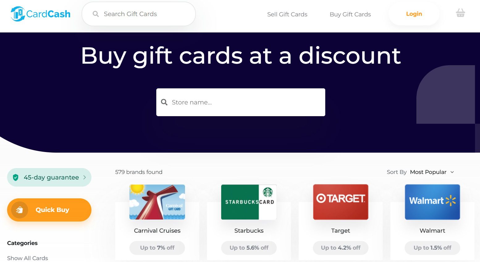 Buy discounted gift cards online