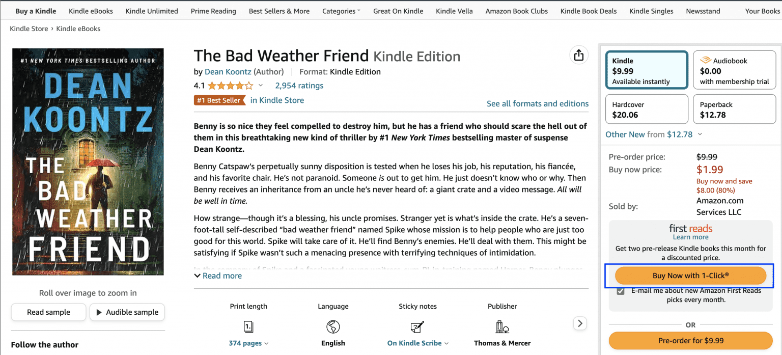 Use Amazon gift card on Kindle