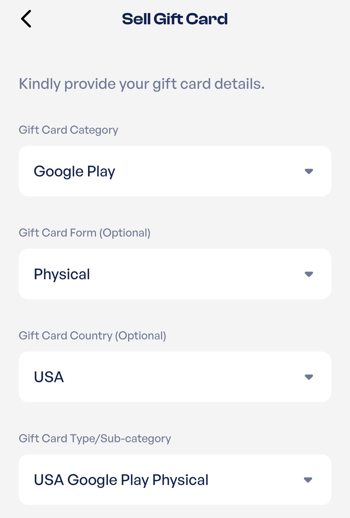 Sell Google Play gift cards in Nigeria