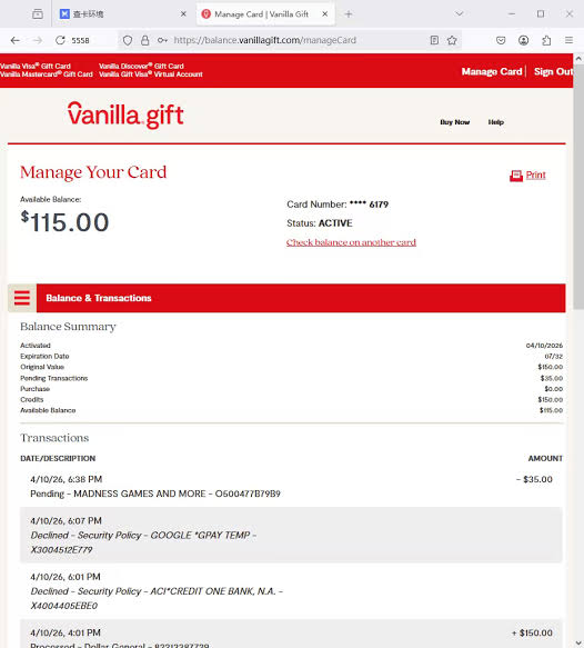 How to get refund from already redeemed gift card